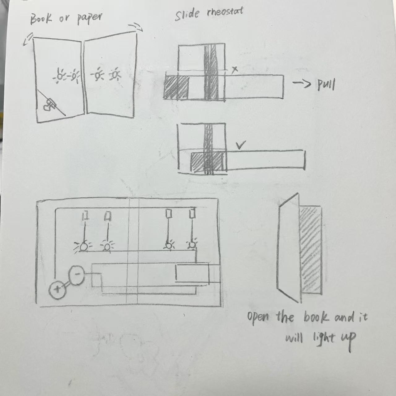 Circuit Interaction Design for Hand-Folded Lamp Book