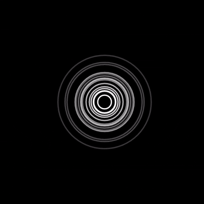 Concentric ripple effects that simulate water waves or sound vibrations.
