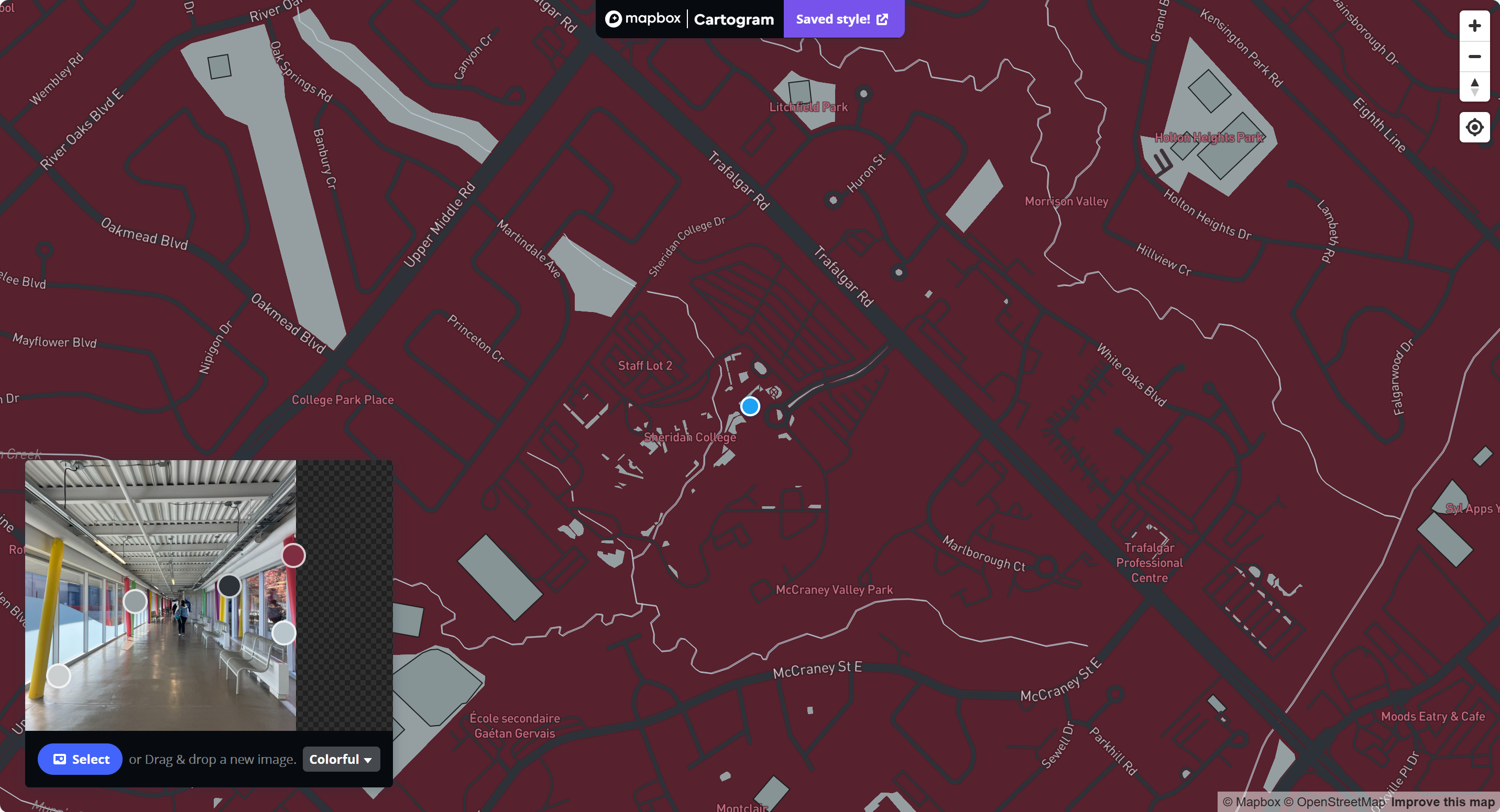 Map of Sheridan Corridor Viewing