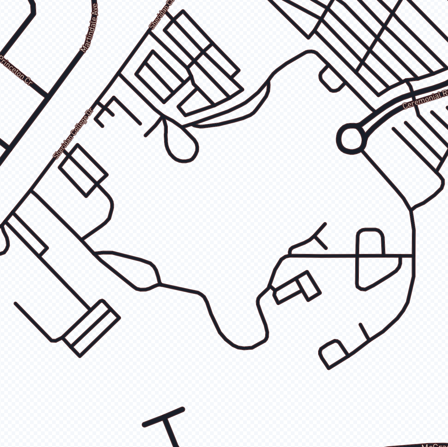 Portion of road on map